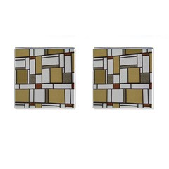 Fabric Textures Fabric Texture Vintage Blocks Rectangle Pattern Cufflinks (square)