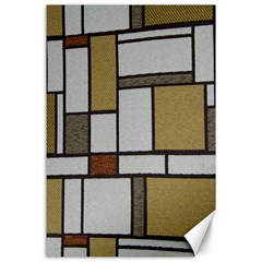 Fabric Textures Fabric Texture Vintage Blocks Rectangle Pattern Canvas 24  X 36  by Simbadda