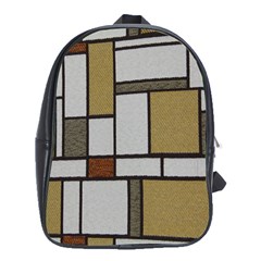 Fabric Textures Fabric Texture Vintage Blocks Rectangle Pattern School Bags (xl)  by Simbadda