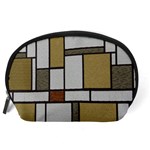 Fabric Textures Fabric Texture Vintage Blocks Rectangle Pattern Accessory Pouches (Large)  Back