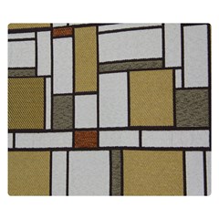 Fabric Textures Fabric Texture Vintage Blocks Rectangle Pattern Double Sided Flano Blanket (small)  by Simbadda