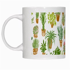 Flowers Pattern White Mugs