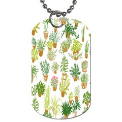 Flowers Pattern Dog Tag (two Sides) by Simbadda