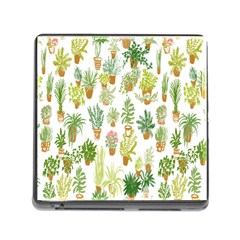 Flowers Pattern Memory Card Reader (square) by Simbadda