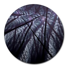 Fractal Art Picture Definition  Fractured Fractal Texture Round Mousepads by Simbadda