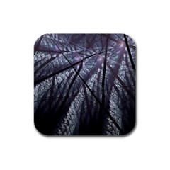 Fractal Art Picture Definition  Fractured Fractal Texture Rubber Square Coaster (4 Pack)  by Simbadda