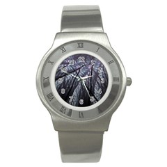 Fractal Art Picture Definition  Fractured Fractal Texture Stainless Steel Watch by Simbadda