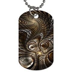 Fractal Art Texture Neuron Chaos Fracture Broken Synapse Dog Tag (two Sides) by Simbadda