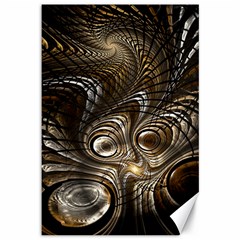 Fractal Art Texture Neuron Chaos Fracture Broken Synapse Canvas 12  X 18   by Simbadda