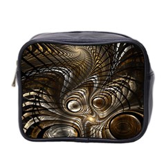 Fractal Art Texture Neuron Chaos Fracture Broken Synapse Mini Toiletries Bag 2-side by Simbadda