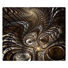 Fractal Art Texture Neuron Chaos Fracture Broken Synapse Double Sided Flano Blanket (small)  by Simbadda