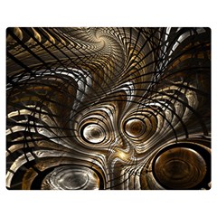 Fractal Art Texture Neuron Chaos Fracture Broken Synapse Double Sided Flano Blanket (medium)  by Simbadda