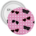 Pisunglass Tech Pink Pattern 3  Buttons Front