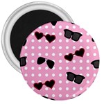 Pisunglass Tech Pink Pattern 3  Magnets Front