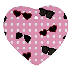 Pisunglass Tech Pink Pattern Ornament (Heart)