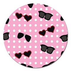 Pisunglass Tech Pink Pattern Magnet 5  (Round)