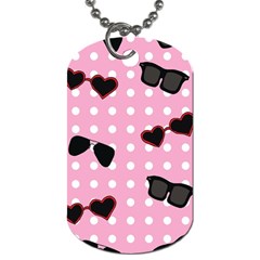 Pisunglass Tech Pink Pattern Dog Tag (Two Sides)