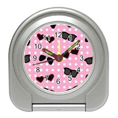 Pisunglass Tech Pink Pattern Travel Alarm Clocks