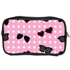 Pisunglass Tech Pink Pattern Toiletries Bags