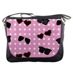 Pisunglass Tech Pink Pattern Messenger Bags