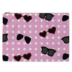 Pisunglass Tech Pink Pattern Cosmetic Bag (XXL) 