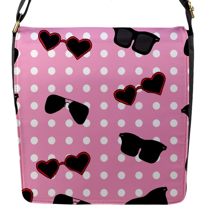 Pisunglass Tech Pink Pattern Flap Messenger Bag (S)