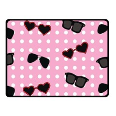 Pisunglass Tech Pink Pattern Double Sided Fleece Blanket (Small) 