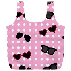 Pisunglass Tech Pink Pattern Full Print Recycle Bags (L) 