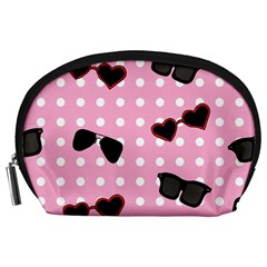 Pisunglass Tech Pink Pattern Accessory Pouches (Large) 