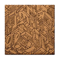 Mechanical Tech Pattern Tile Coasters by Simbadda