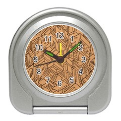 Mechanical Tech Pattern Travel Alarm Clocks by Simbadda