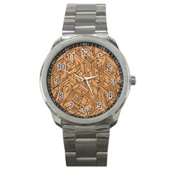 Mechanical Tech Pattern Sport Metal Watch