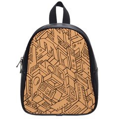 Mechanical Tech Pattern School Bags (small)  by Simbadda