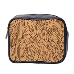 Mechanical Tech Pattern Mini Toiletries Bag 2-side by Simbadda