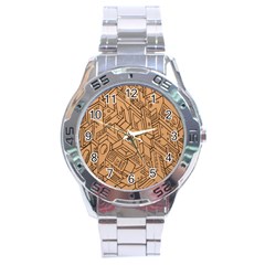 Mechanical Tech Pattern Stainless Steel Analogue Watch