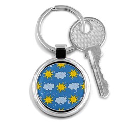 Sunshine Tech Blue Key Chains (round) 