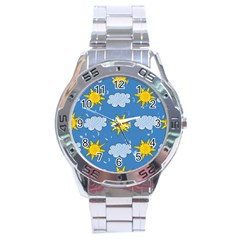 Sunshine Tech Blue Stainless Steel Analogue Watch