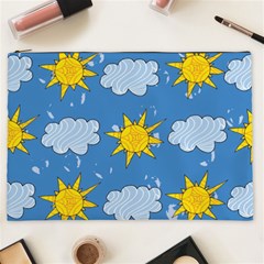 Sunshine Tech Blue Cosmetic Bag (xxl)  by Simbadda