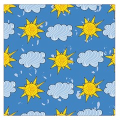 Sunshine Tech Blue Large Satin Scarf (square) by Simbadda