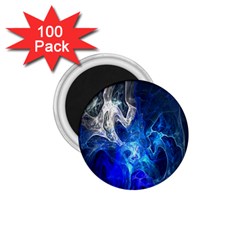 Ghost Fractal Texture Skull Ghostly White Blue Light Abstract 1 75  Magnets (100 Pack)  by Simbadda