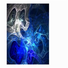 Ghost Fractal Texture Skull Ghostly White Blue Light Abstract Small Garden Flag (two Sides)