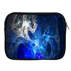 Ghost Fractal Texture Skull Ghostly White Blue Light Abstract Apple Ipad 2/3/4 Zipper Cases by Simbadda