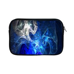 Ghost Fractal Texture Skull Ghostly White Blue Light Abstract Apple Ipad Mini Zipper Cases by Simbadda