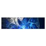 Ghost Fractal Texture Skull Ghostly White Blue Light Abstract Satin Scarf (Oblong) Front