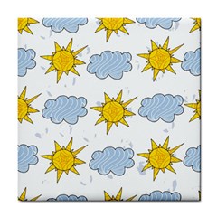 Sunshine Tech White Tile Coasters by Simbadda