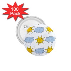 Sunshine Tech White 1 75  Buttons (100 Pack) 