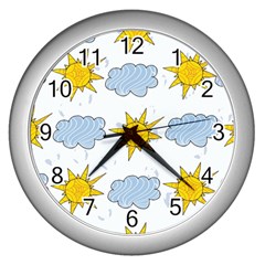 Sunshine Tech White Wall Clocks (silver)  by Simbadda