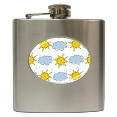 Sunshine Tech White Hip Flask (6 Oz)