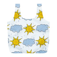 Sunshine Tech White Full Print Recycle Bags (l) 