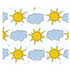 Sunshine Tech White Double Sided Flano Blanket (small)  by Simbadda